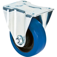 Blue Caster, Rigid, 4" (101.6 mm), Rubber, 350 lbs. (158.8 kg.) OSI Industrial Sales