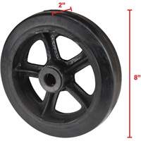 Roue en caoutchouc moul&eacute;, 8" (203 mm) dia. x 2" (51 mm) la, Capacit&eacute; de 400 lb (181 kg) OSI Industrial Sales