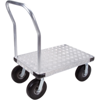 Aluminum Platform Truck, 24" W x 36" L, 1200 lbs. Cap., Flat Free Wheels OSI Industrial Sales