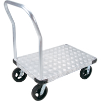 Aluminum Platform Truck, 24" W x 36" L, 2000 lbs. Cap., Mold-on Rubber Wheels OSI Industrial Sales