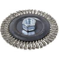 Stringer Bead Brush, 4" Dia., 0.022" Fill, 5/8"-11 Arbor, Stainless Steel OSI Industrial Sales