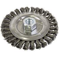 Standard Face Knot Wire Wheel Threaded, 5" Dia., 0.022" Fill, 5/8"-11 Arbor, Steel OSI Industrial Sales