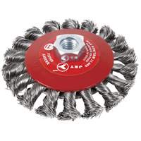 BK520T Knot-Twisted Conical Bevel Brush, 5" Dia., 5/8-11 Arbor OSI Industrial Sales