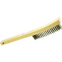 Brosse m&eacute;tallique &agrave; poils longs &agrave; quatre rang&eacute;es et manche long 4LHSS, Acier inoxydable, 4 x 19 rangs de fils, Longueur 13-3/4" OSI Industrial Sales