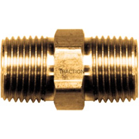 Hex Nipple, Brass, 3/8" x 1/4", NPT x NPT OSI Industrial Sales