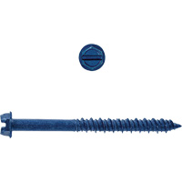 Hex Washer Slot SD Concrete Screws, 3/16" x 1-1/4" L, Zinc Plate OSI Industrial Sales