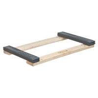 Rubber Ends Hardwood Dolly Frame, Wood Frame, 18" W x 24" D x 2.5" H, 900 lbs. Capacity OSI Industrial Sales