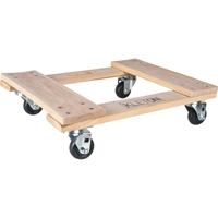 Hardwood Dolly, Polyolefin Wheels, 1000 lbs. Capacity, 18" W x 24" D x 7" H OSI Industrial Sales