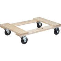 Hardwood Dolly, Polyolefin Wheels, 900 lbs. Capacity, 18" W x 24" D x 7" H OSI Industrial Sales