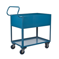 Chariots de service &agrave; bordure profonde, 2 Tiers, 24" la x 47" h x 36" p, Capacit&eacute; 1200 lb OSI Industrial Sales