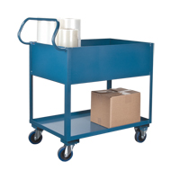 Chariots de service &agrave; bordure profonde, 2 Tiers, 24" la x 47" h x 36" p, Capacit&eacute; 1200 lb OSI Industrial Sales