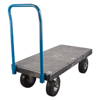 Plastic Platform Truck, 60" L x 30" W, 900 lbs. Cap., Flat Free Wheels OSI Industrial Sales