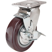 Roulette, Pivotant avec frein, 6" (152,4 mm), Polyur&eacute;thane, 850 lb (385 kg) OSI Industrial Sales