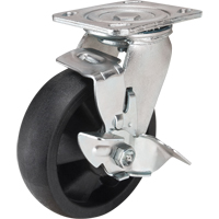 Roulettes haute temp&eacute;rature, Pivotant avec frein, 6" (152,4 mm), Nylon, 880 lb (399 kg) OSI Industrial Sales