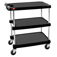 myCart Utility Cart, 3 Tiers, 16" x 35-1/2" x 27", 400 lbs. Capacity OSI Industrial Sales