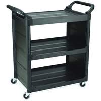 Bussing Cart with End Panels, 3 Tiers, 18-5/8" x 36-5/8" x 33-5/8", 150 lbs. Capacity OSI Industrial Sales