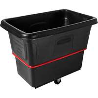 Heavy-Duty Utility Cube Truck, Black Recycled Plastic, 43-1/4" L x 28" W x 33-3/4" H, 12 cu. ft. Volume, 800 lbs. Capacity OSI Industrial Sales