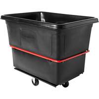 Heavy-Duty Utility Cube Truck, Black Recycled Plastic, 48-1/4" L x 34-1/8" W x 37-7/8" H, 20 cu. ft. Volume, 1200 lbs. Capacity OSI Industrial Sales