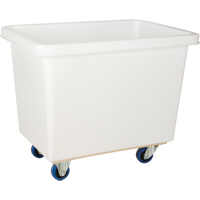 Tapered Wall Box Truck, White Polyethylene, 37" L x 26" W x 31" H, 9 cu. ft. Volume, 600 lbs. Capacity OSI Industrial Sales