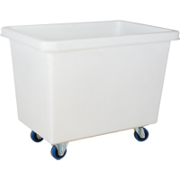 Tapered Wall Box Truck, White Polyethylene, 39" L x 27" W x 31" H, 12 cu. ft. Volume, 600 lbs. Capacity OSI Industrial Sales