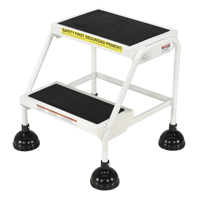 Stop-Step Ladders, 2 Steps, 16" Step Width, 18-9/16" Platform Height, Steel OSI Industrial Sales