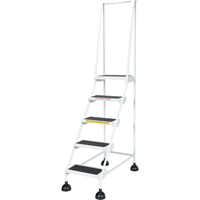 Light-Duty Stop-Step Ladders, 5 Steps, 16" Step Width, 47-11/16" Platform Height, Steel OSI Industrial Sales