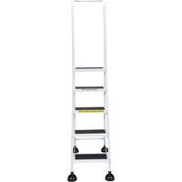 Light-Duty Stop-Step Ladders, 5 Steps, 16" Step Width, 47-11/16" Platform Height, Steel OSI Industrial Sales