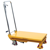 Hydraulic Scissor Lift Table, 17.75" L x 27.5" W/27-1/2" L x 17-3/4" W, Steel, 330 lbs. Capacity OSI Industrial Sales