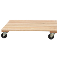 Solid Platform Wood Dolly, Rubber Wheels, 1200 lbs. Capacity, 18" W x 30" D x 7" H OSI Industrial Sales