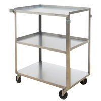 Shelf Carts, 3 Tiers, 17-5/8" W x 33" H x 27-1/8" D, 300 lbs. Capacity OSI Industrial Sales