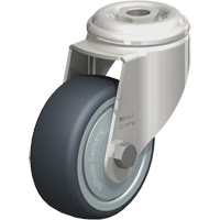 Stainless Steel Thermoplastic Elastomer Caster, Swivel, 3-1/8" (79.5 mm) Dia., 220 lbs. (100 kg.) Capacity OSI Industrial Sales