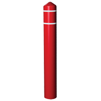 Enveloppe lisse pour butoir avec bandes r&eacute;fl&eacute;chissantes, 4" dia. x 56" l, Rouge OSI Industrial Sales