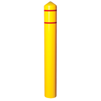 Enveloppe lisse pour butoir avec bandes r&eacute;fl&eacute;chissantes, 4" dia. x 56" l, Jaune OSI Industrial Sales
