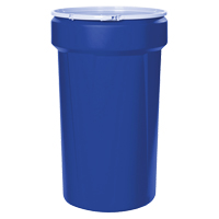 Nestable Polyethylene Drum, 55 US gal (45 imp. gal.), Open Top, Blue OSI Industrial Sales