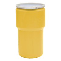 Nestable Polyethylene Drum, 14 US gal (11.7 imp. gal.), Open Top, Yellow OSI Industrial Sales