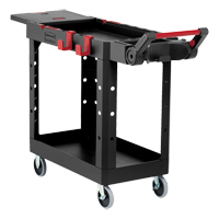 Heavy-Duty Adaptable Utility Cart, 2 Tiers, 17-3/4" x 36" x 46-1/5", 500 lbs. Capacity OSI Industrial Sales