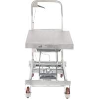 Manual Hydraulic Scissor Lift Table, 35-1/2" L x 20" W, Partial Stainless Steel, 800 lbs. Capacity OSI Industrial Sales