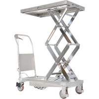 Manual Hydraulic Scissor Lift Table, 35-1/2" L x 20" W, Partial Stainless Steel, 800 lbs. Capacity OSI Industrial Sales