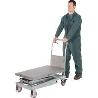 Manual Hydraulic Scissor Lift Table, 35-1/2" L x 20" W, Partial Stainless Steel, 800 lbs. Capacity OSI Industrial Sales