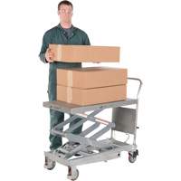 Manual Hydraulic Scissor Lift Table, 35-1/2" L x 20" W, Partial Stainless Steel, 800 lbs. Capacity OSI Industrial Sales