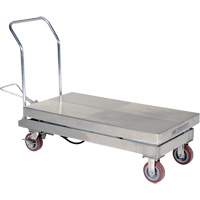 Manual Hydraulic Scissor Lift Table, 47" L x 24" W, Partial Stainless Steel, 2000 lbs. Capacity OSI Industrial Sales