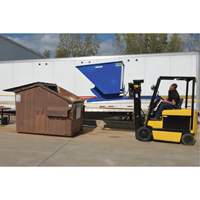 Conteneur autobasculeur, Acier, 3 vg³, Bleu OSI Industrial Sales