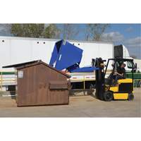 Conteneur autobasculeur, Acier, 3 vg³, Bleu OSI Industrial Sales