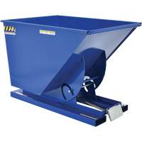 Self-Dumping Hopper, Steel, 1 cu.yd., Blue OSI Industrial Sales