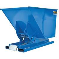 Self-Dumping Hopper, Steel, 1 cu.yd., Blue OSI Industrial Sales