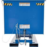Self-Dumping Hopper, Steel, 1 cu.yd., Blue OSI Industrial Sales