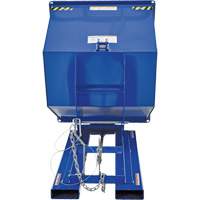 Self-Dumping Hopper, Steel, 1 cu.yd., Blue OSI Industrial Sales