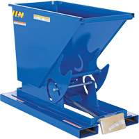 Conteneur autobasculeur, Acier, 1/3 vg³, Bleu OSI Industrial Sales