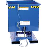 Conteneur autobasculeur, Acier, 1/2 vg³, Bleu OSI Industrial Sales