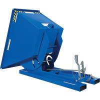 Conteneur autobasculeur, Acier, 3/4 vg³, Bleu OSI Industrial Sales